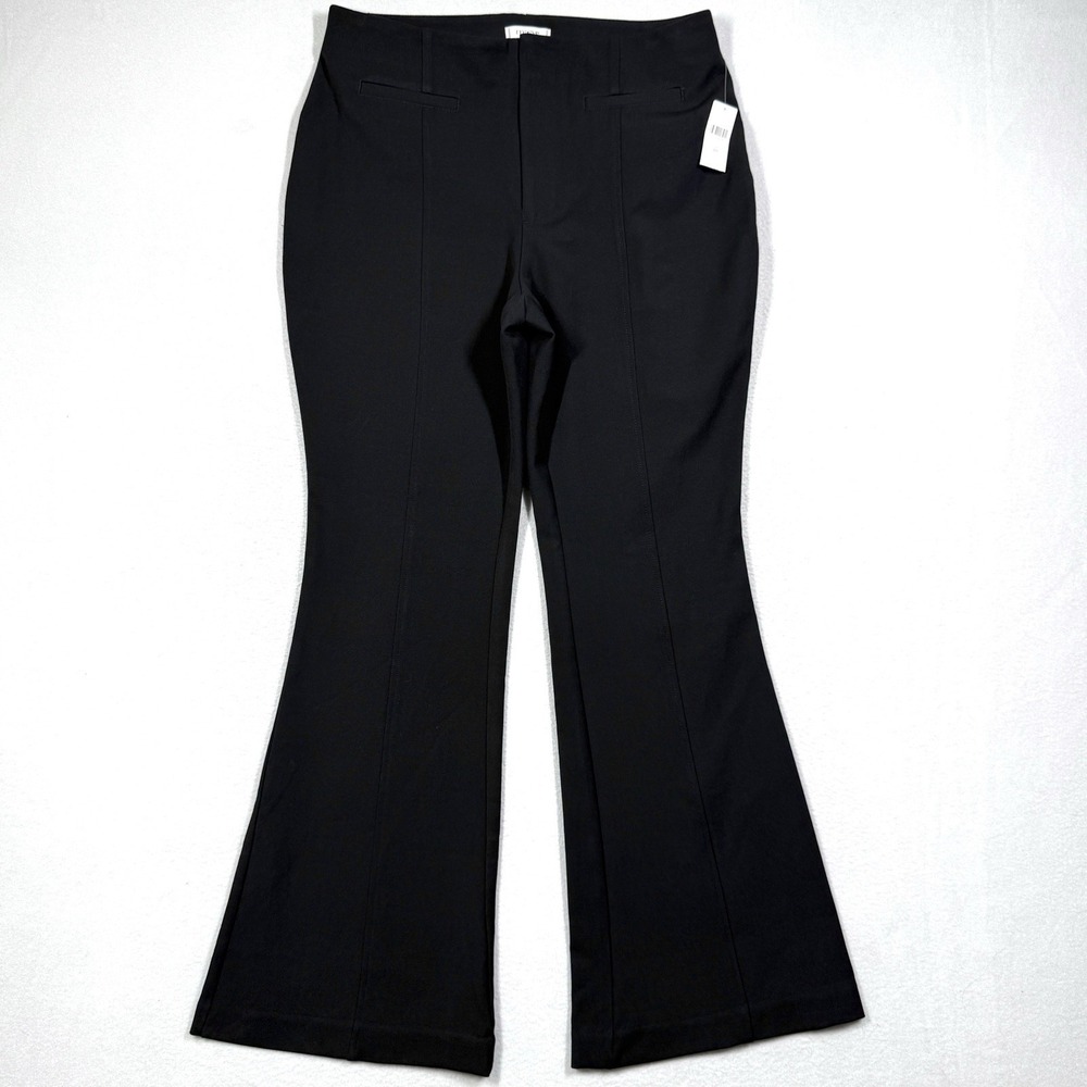 Maeve Anthropologie Pants Women 10 Off Duty Mid Rise Flare Pant Black Career NWT